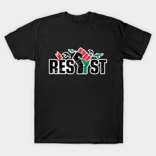 Palestine Resist Fist Palestinian Resistance and Freedom Support Design T-Shirt